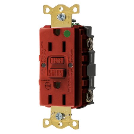 BRYANT 15A COMM HG SELF TEST ALARM GFR RED GFST82RB